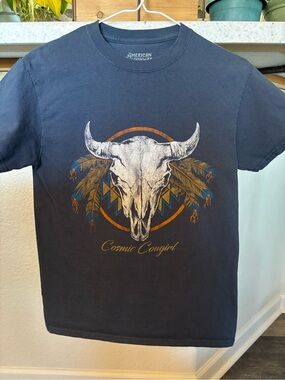 American Highway Women's Blue ‘Cosmic Cowgirl' Graphic Tee